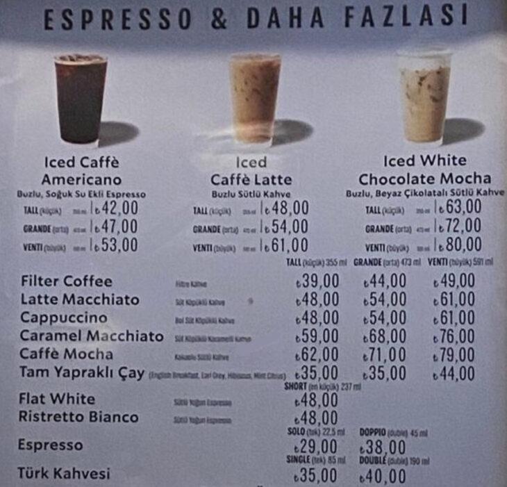 Starbucks Fiyatları 2023 (Starbucks Kahve Fiyatı) Karekod Blog