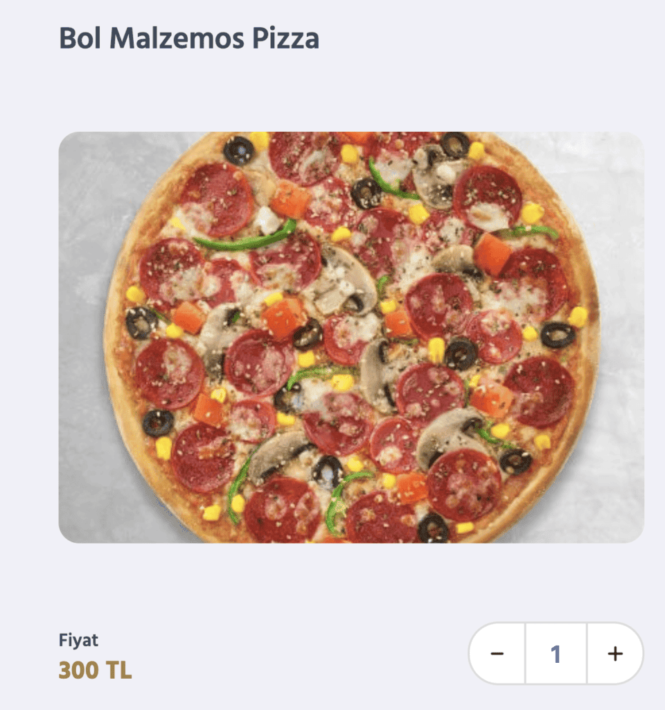 Orta Boy Pizza Fiyatı