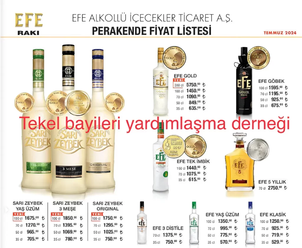 Efe Rakı Fiyatları