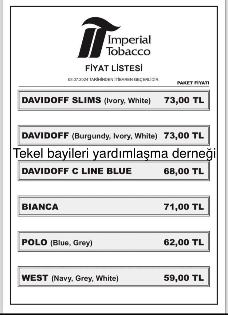 imperial tobacco sigara fiyatları