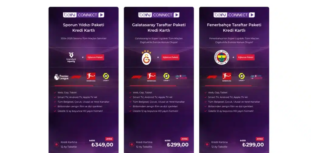 Bein Sports Fiyatları