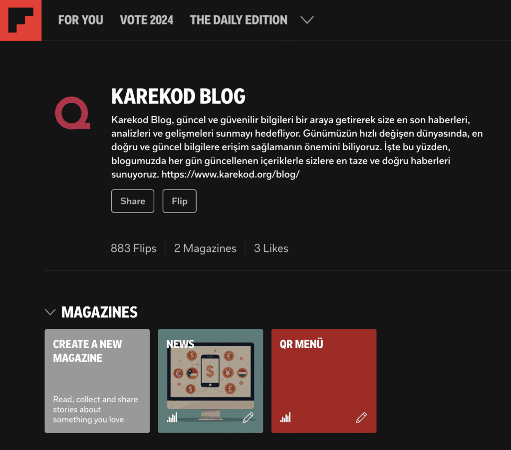 Karekod Blog Flipboard