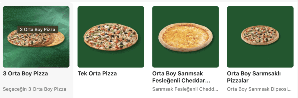 Papa John's Pizza Orta Boy Pizza