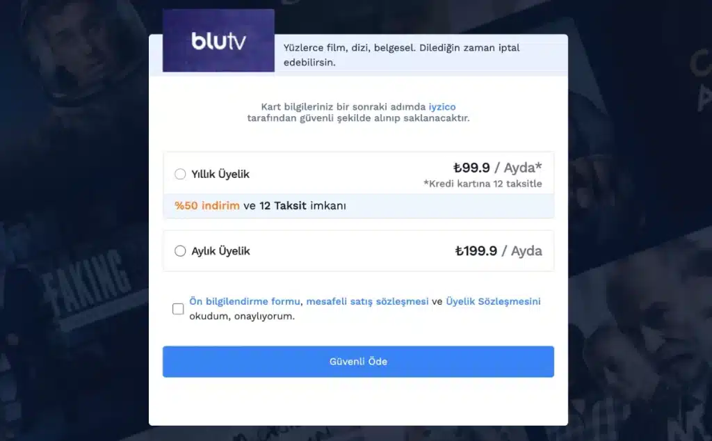 BluTV Üyelik Ücreti