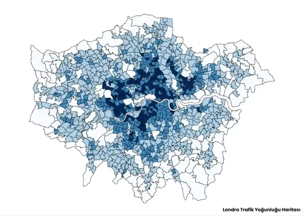 Londra Trafik Yoğunluğu Haritası