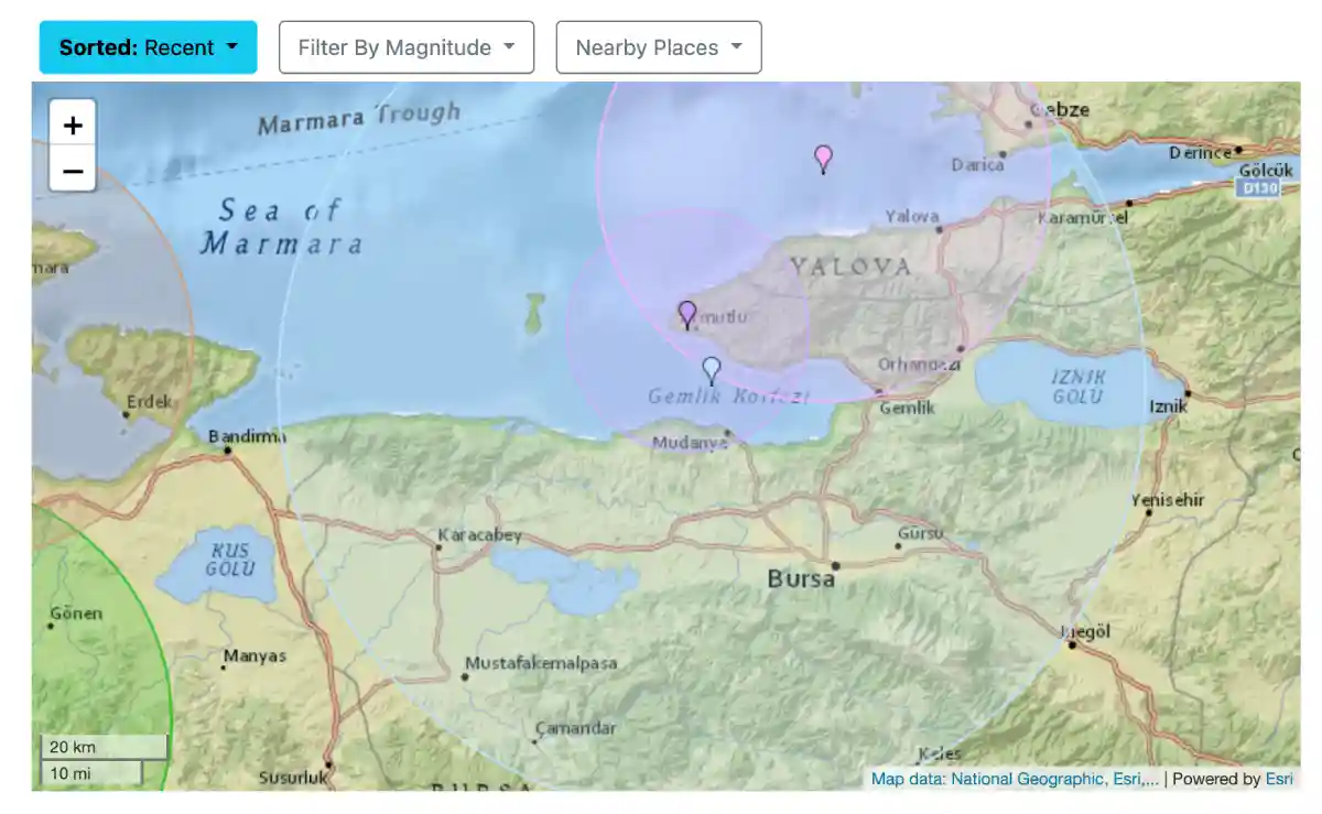 Bursa'da Deprem